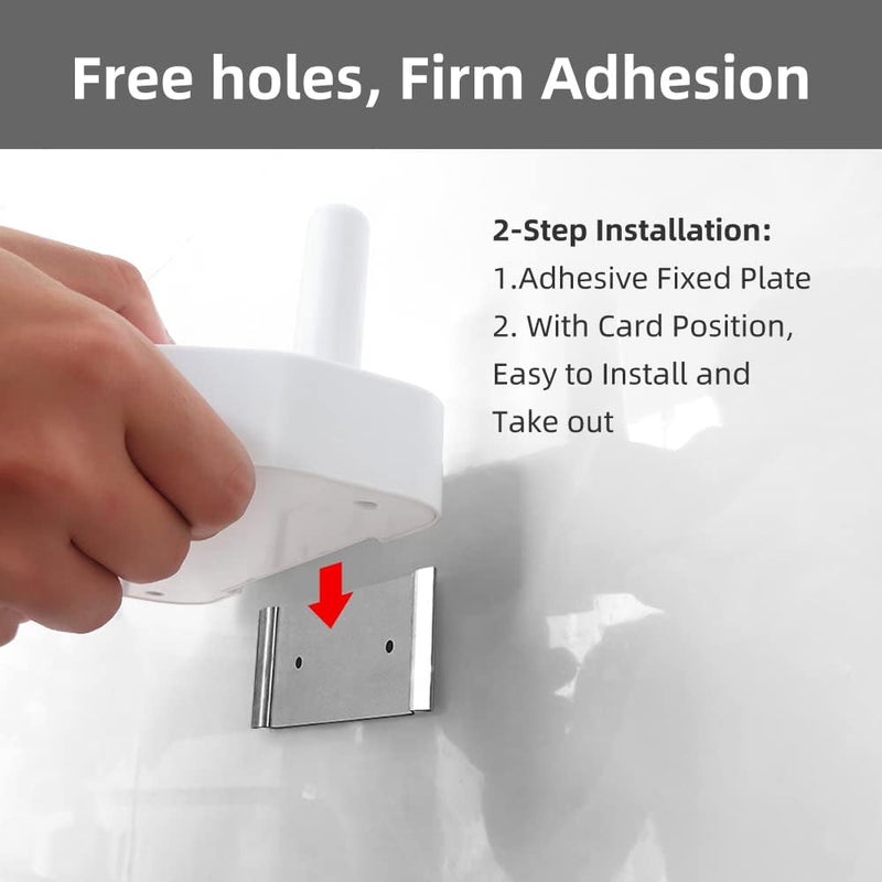 Liboer Universal Vacuum Wall Mount Bracket Compatible with Dyson V8, V7, V6 and Other Brands (4.2-4.96 Inch Handheld) - White Plastic Mounting Bracket - Image 5